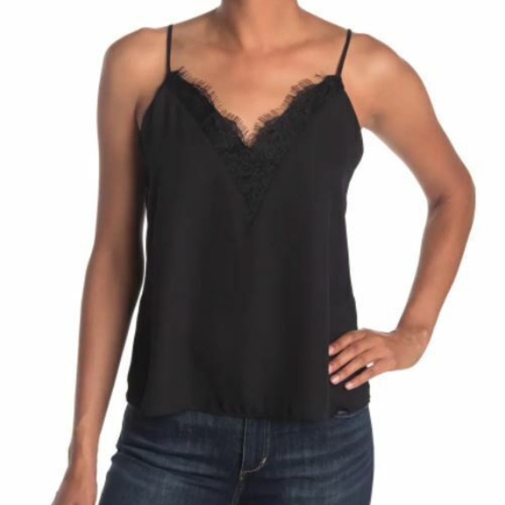 Abound Black Lace Camisole Tank Top Size M